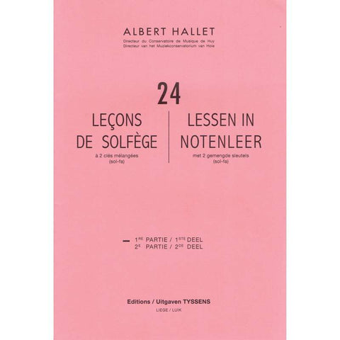 24 Leçons de solfège  1e partie - HALLET