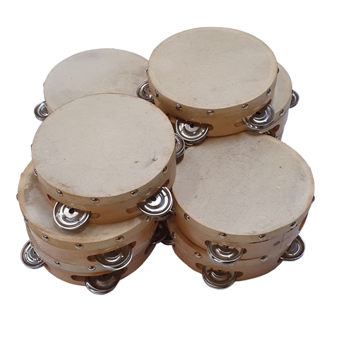 Tambourin avec cymbalettes 15 cm - lot de 10