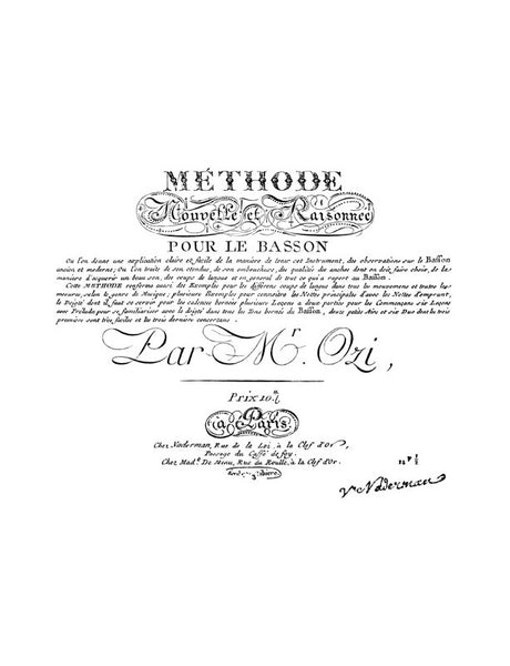 Méthodes et traités - Basson